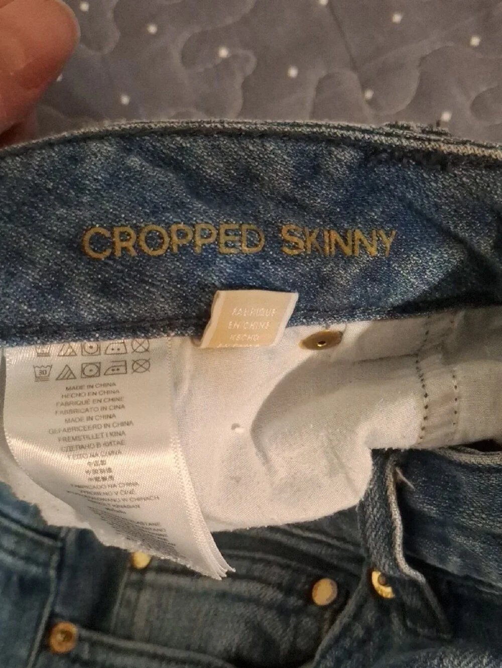 Michael Kors Cropped Skinny Blue Denim Jeans size 6